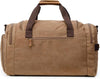 Canvas Duffle Bag Oversized Genuine Leather Weekend Bags for Men and Women