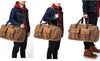 Canvas Duffle Bag Oversized Genuine Leather Weekend Bags for Men and Women